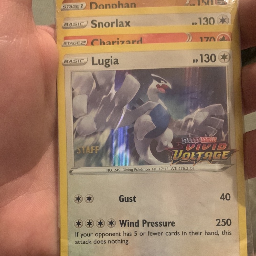 Super rare STAFF stamped lugia promo pack sealed!!